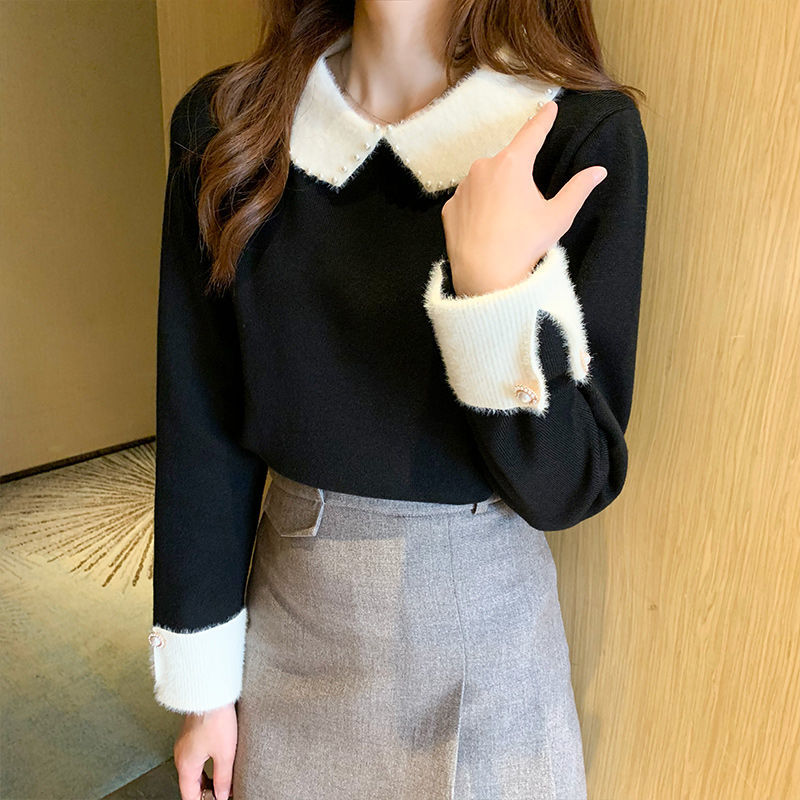 Women 2021 Autumn Winter New Thicken Warm Sweater Tops Female Long Sleeve Solid Jumpers Ladies Casual Knitted Pullovers P504