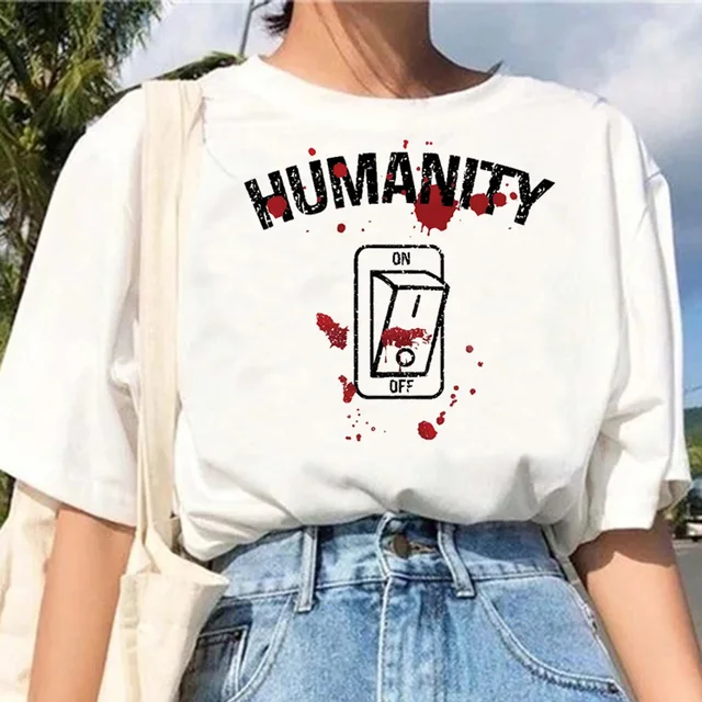 the Vampire Diaries t shirt women graphic Tee girl funny manga comic clothes