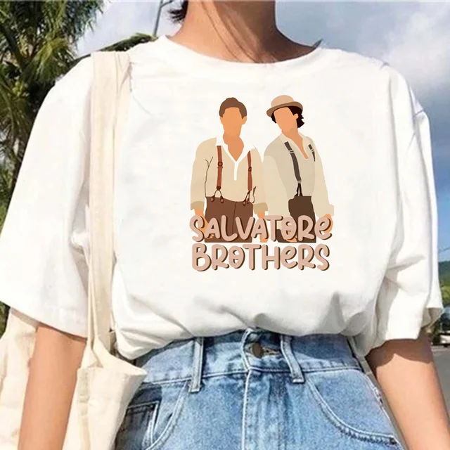 the Vampire Diaries t shirt women graphic Tee girl funny manga comic clothes